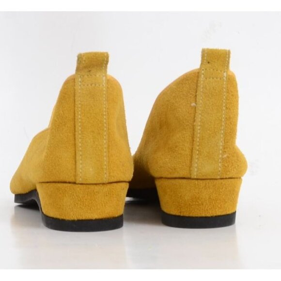 Vintage 60's Daniel Green Soft Suede Mustard Yellow Slip On Slipper Size 7 NEW - Picture 3 of 11